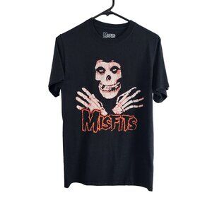 Misfits Skull & Crossbones Black T-Shirt Small 100% Cotton